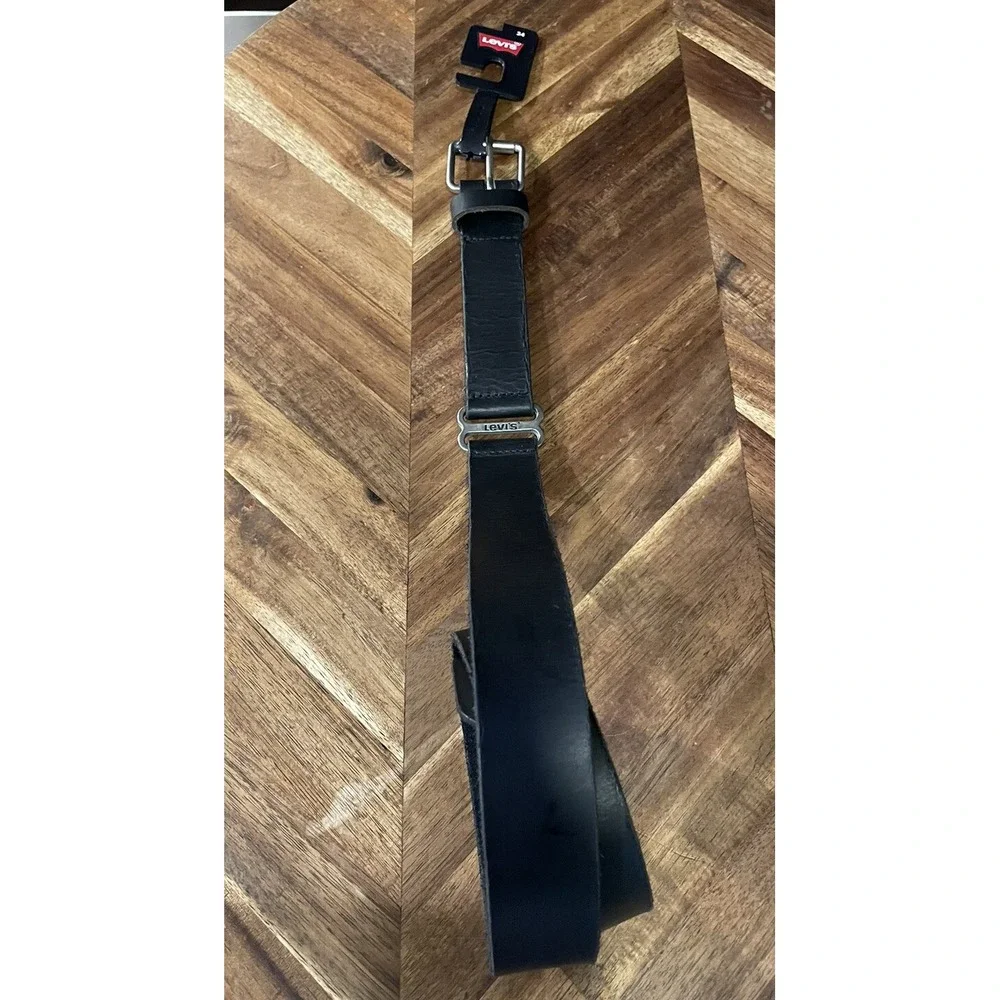 Levis Belt‎ Genuine Leather Belt Casual Fashion Black Size 34 New